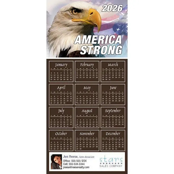 Z-Fold calendar greeting card, full color process.... from ASI 46719 Corner Lot Marketing Inc / CLMPromotions