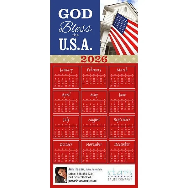 Z-Fold calendar greeting card, full color process.... from ASI 46719 Corner Lot Marketing Inc / CLMPromotions