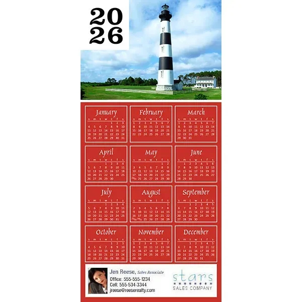 Z-Fold calendar greeting card, full color process.... from ASI 46719 Corner Lot Marketing Inc / CLMPromotions