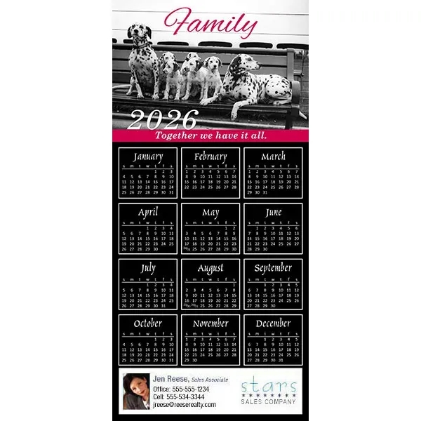 Z-Fold calendar greeting card, full color process.... from ASI 46719 Corner Lot Marketing Inc / CLMPromotions