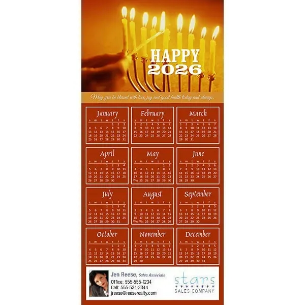 Z-Fold calendar greeting card, full color process.... from ASI 46719 Corner Lot Marketing Inc / CLMPromotions