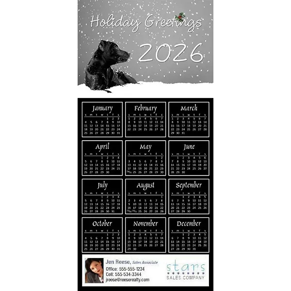 Z-Fold calendar greeting card, full color process.... from ASI 46719 Corner Lot Marketing Inc / CLMPromotions