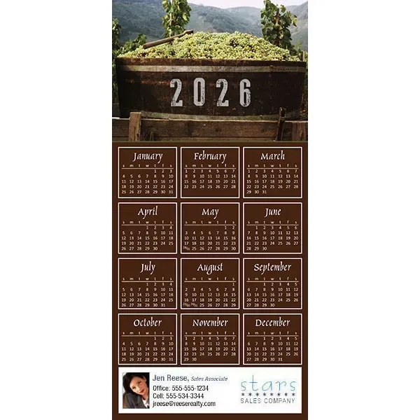 Z-Fold calendar greeting card, full color process.... from ASI 46719 Corner Lot Marketing Inc / CLMPromotions
