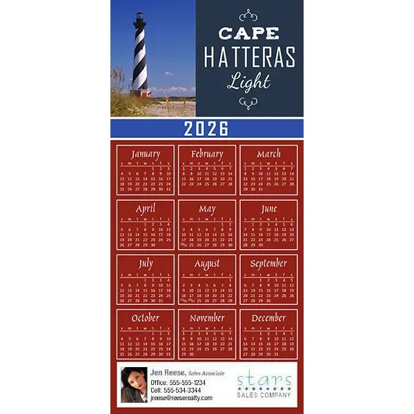 Z-Fold calendar greeting card, full color process.... from ASI 46719 Corner Lot Marketing Inc / CLMPromotions