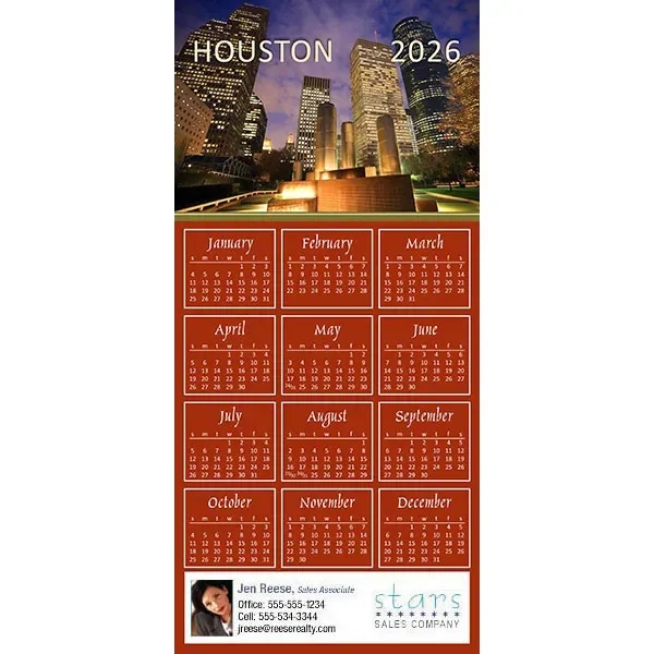 Z-Fold calendar greeting card, full color process.... from ASI 46719 Corner Lot Marketing Inc / CLMPromotions