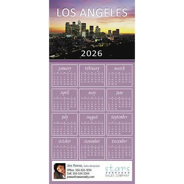 Z-Fold calendar greeting card, full color process.... from ASI 46719 Corner Lot Marketing Inc / CLMPromotions