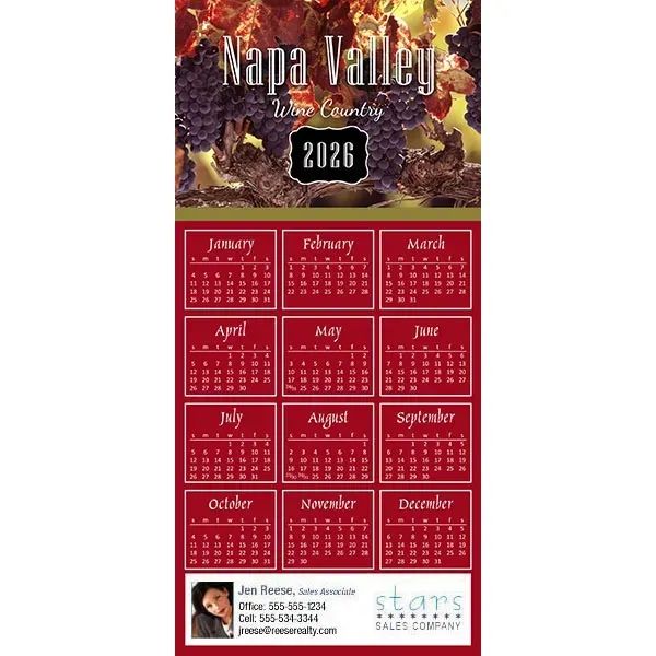 Z-Fold calendar greeting card, full color process.... from ASI 46719 Corner Lot Marketing Inc / CLMPromotions