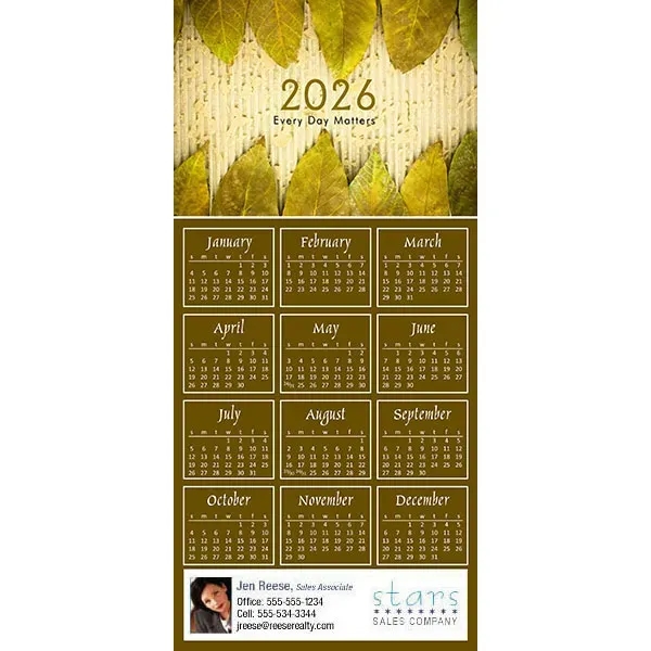Z-Fold calendar greeting card, full color process.... from ASI 46719 Corner Lot Marketing Inc / CLMPromotions