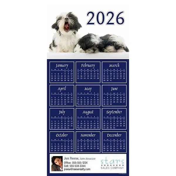 Z-Fold calendar greeting card, full color process.... from ASI 46719 Corner Lot Marketing Inc / CLMPromotions