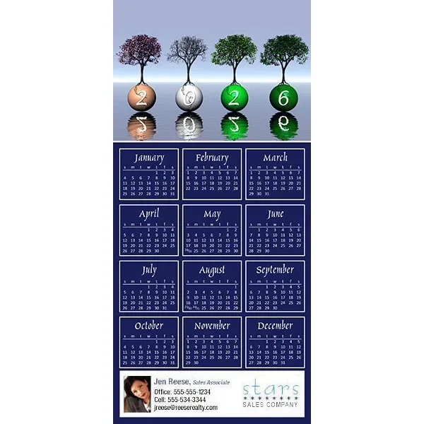 Z-Fold calendar greeting card, full color process.... from ASI 46719 Corner Lot Marketing Inc / CLMPromotions