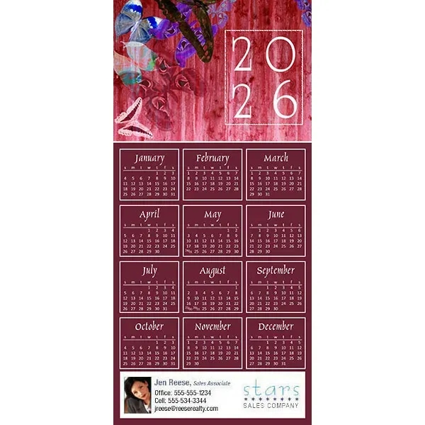 Z-Fold calendar greeting card, full color process.... from ASI 46719 Corner Lot Marketing Inc / CLMPromotions