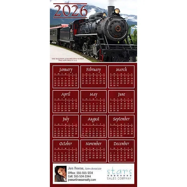 Z-Fold calendar greeting card, full color process.... from ASI 46719 Corner Lot Marketing Inc / CLMPromotions