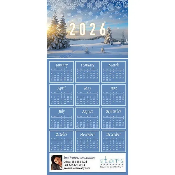 Z-Fold calendar greeting card, full color process.... from ASI 46719 Corner Lot Marketing Inc / CLMPromotions