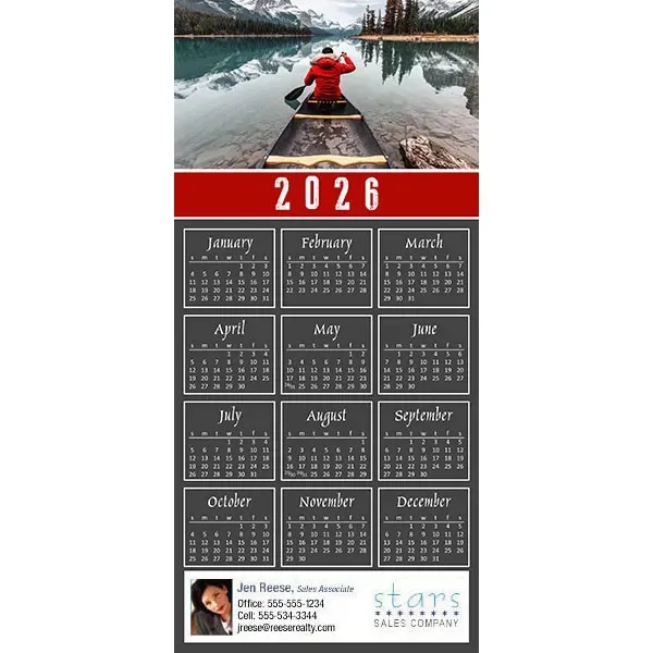 Z-Fold calendar greeting card, full color process.... from ASI 46719 Corner Lot Marketing Inc / CLMPromotions