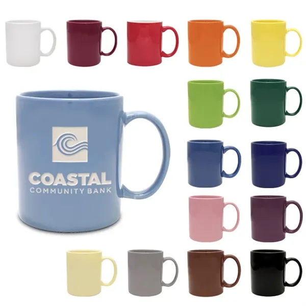 11 oz. ceramic mug with wide handle.... from ASI 71920 Moderne Glass Company Inc / Glass America®