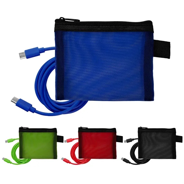 Recycled Mesh 4' C to C Cable Pouch... from ASI 30208 A P Specialties / AP Specialties