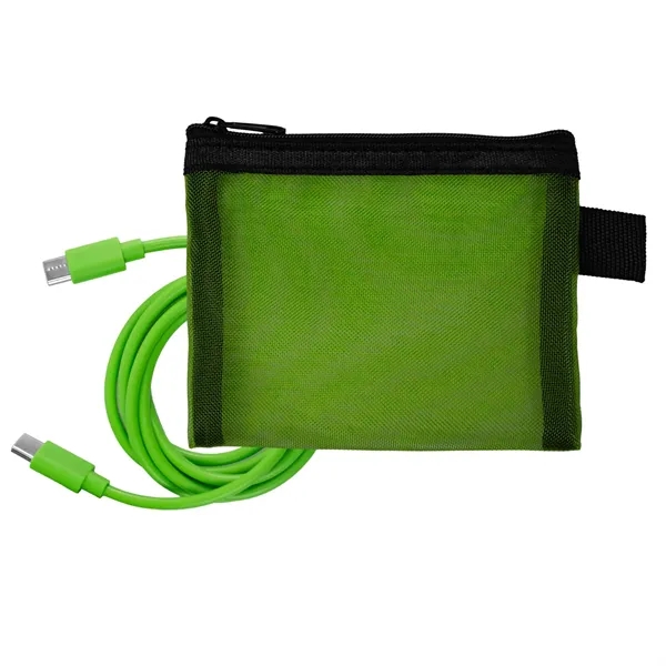 Recycled Mesh 4' C to C Cable Pouch... from ASI 30208 A P Specialties / AP Specialties