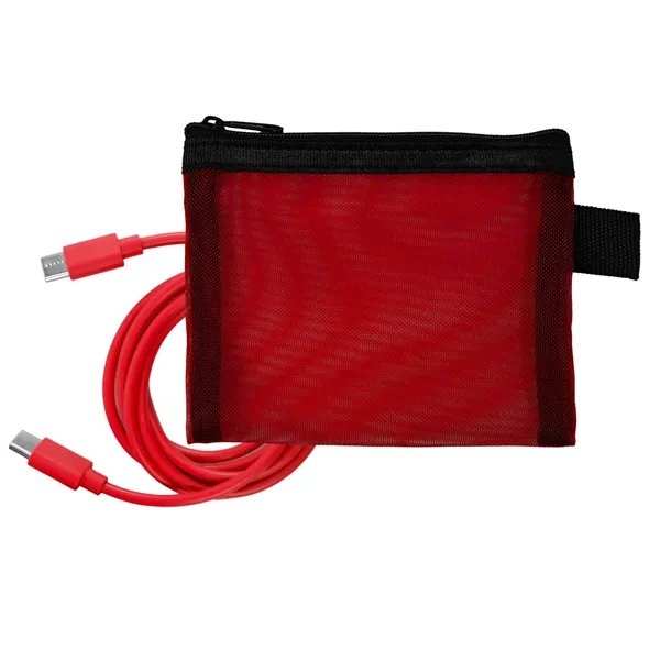 Recycled Mesh 4' C to C Cable Pouch... from ASI 30208 A P Specialties / AP Specialties