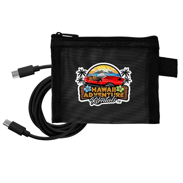 Recycled Mesh 4' C to C Cable Pouch... from ASI 30208 A P Specialties / AP Specialties