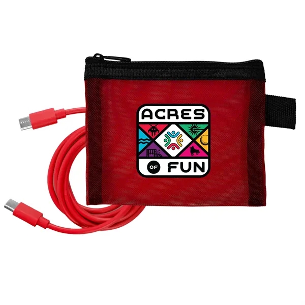 Recycled Mesh 4' C to C Cable Pouch... from ASI 30208 A P Specialties / AP Specialties