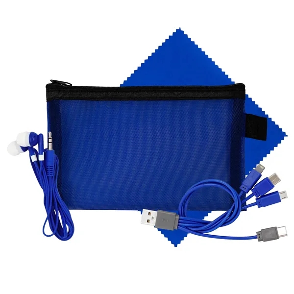 Large Mesh Ear Bud, Cloth & Cable Set... from ASI 30208 A P Specialties / AP Specialties