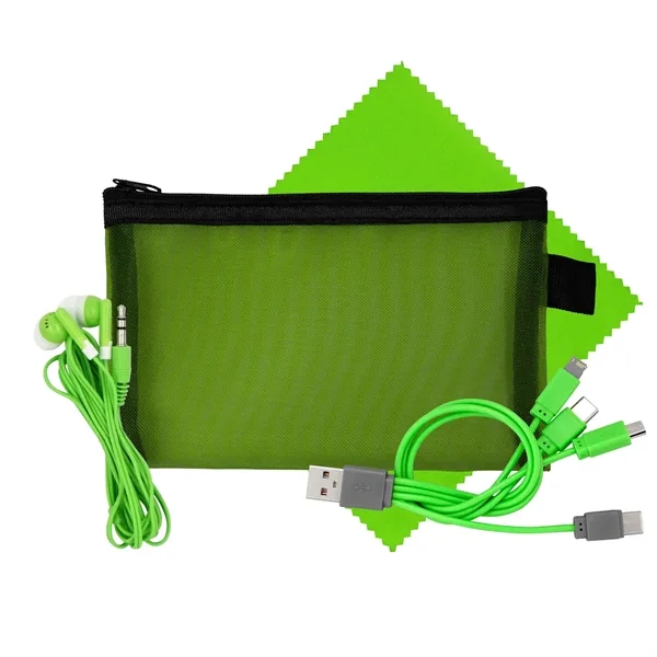 Large Mesh Ear Bud, Cloth & Cable Set... from ASI 30208 A P Specialties / AP Specialties