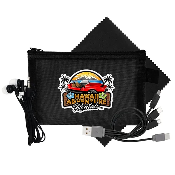 Large Mesh Ear Bud, Cloth & Cable Set... from ASI 30208 A P Specialties / AP Specialties