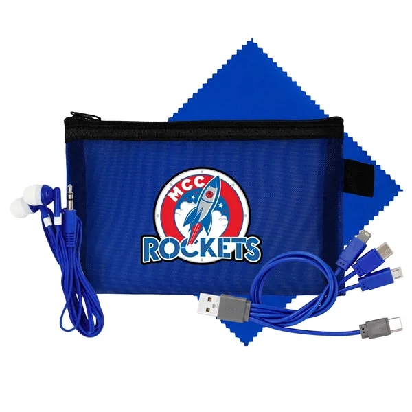 Large Mesh Ear Bud, Cloth & Cable Set... from ASI 30208 A P Specialties / AP Specialties