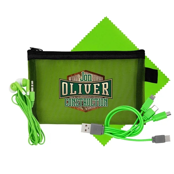 Large Mesh Ear Bud, Cloth & Cable Set... from ASI 30208 A P Specialties / AP Specialties