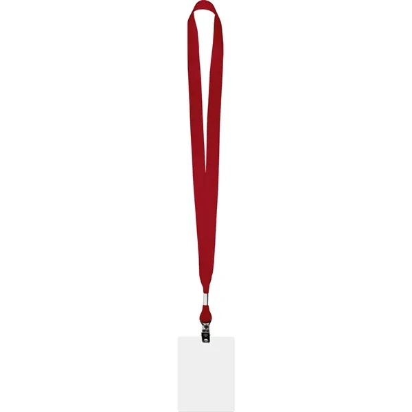 Conference combo lanyard and ID badge with polyester grosgrain lanyard material.... from ASI 54100 Fields Manufacturing Inc / Fields