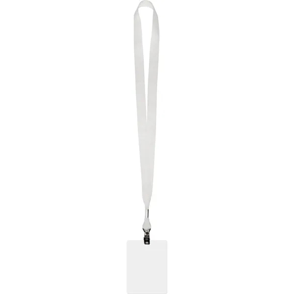 Conference combo lanyard and ID badge with polyester grosgrain lanyard material.... from ASI 54100 Fields Manufacturing Inc / Fields