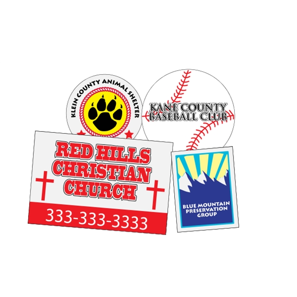 Custom white reflective decals are suitable for indoor or outdoor use.... from ASI 89910 Stouse, LLC