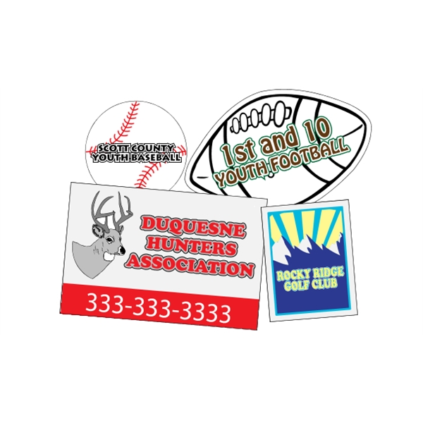 Custom white reflective decals are suitable for indoor or outdoor use.... from ASI 89910 Stouse, LLC