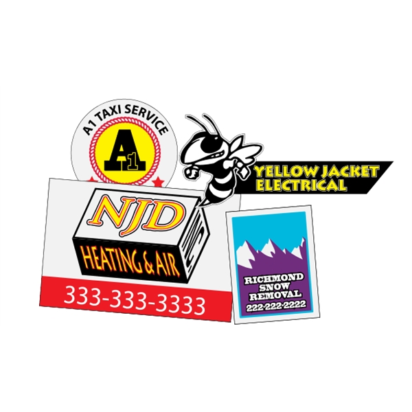 Custom white reflective decals are suitable for indoor or outdoor use.... from ASI 89910 Stouse, LLC