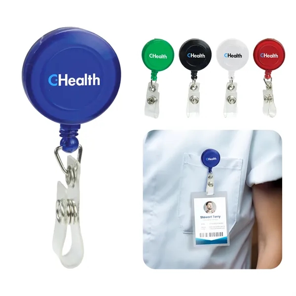Round retractable badge holder.... from ASI 52710 Lincoln Line