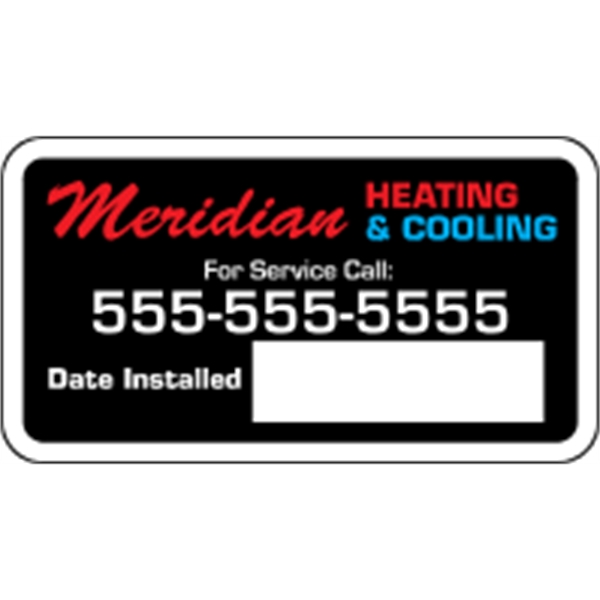 2.75" x 1.375" rectangle write-on white vinyl decal. Can be embossed... from ASI 89910 Stouse, LLC