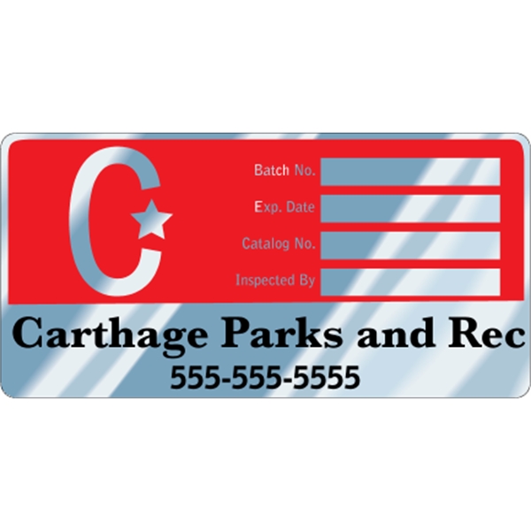 6" x 3" rectangle - embossable aluminum decal. Can be embossed... from ASI 89910 Stouse, LLC