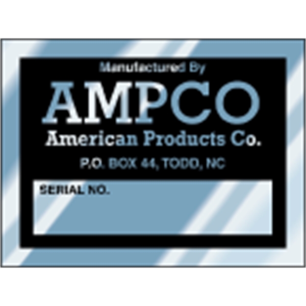 2" x 1.5" sq. corner rectangle - write-on aluminum decal. Can... from ASI 89910 Stouse, LLC