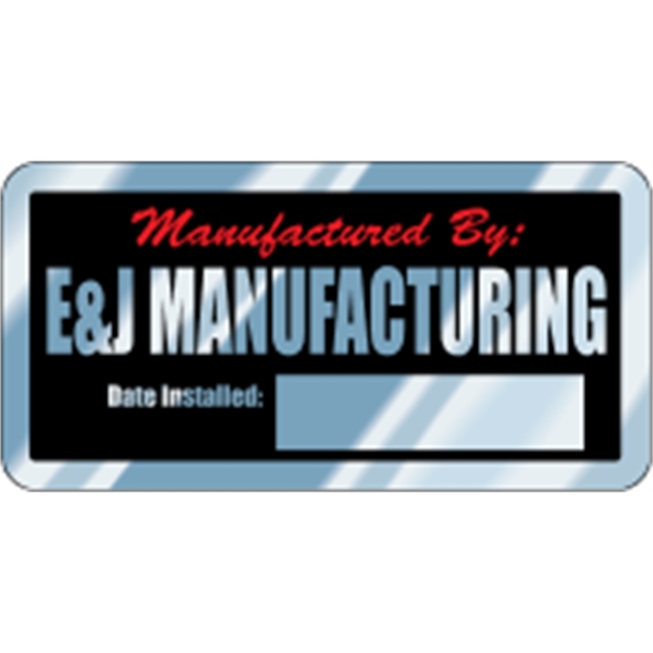 2.75" x 1.375" rectangle - write-on aluminum decals. Can be embossed... from ASI 89910 Stouse, LLC