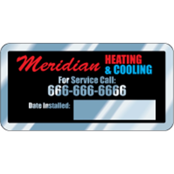 2.75" x 1.375" rectangle - write-on aluminum decals. Can be embossed... from ASI 89910 Stouse, LLC