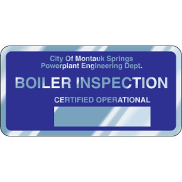 4" x 2" rectangle - write-on aluminum decal. Can be embossed... from ASI 89910 Stouse, LLC