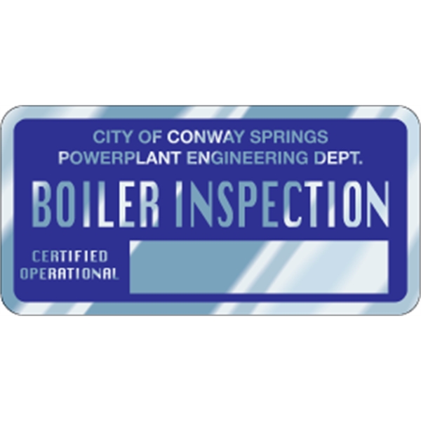 4" x 2" rectangle - write-on aluminum decal. Can be embossed... from ASI 89910 Stouse, LLC