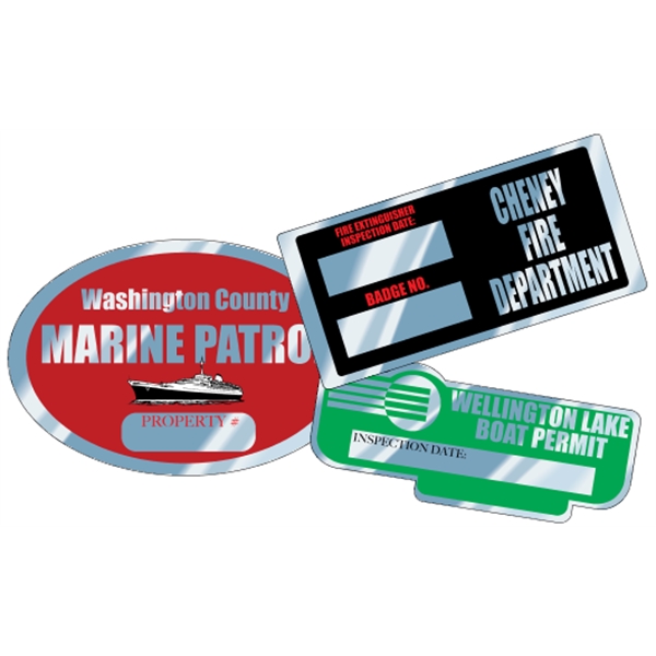 Custom embossable aluminum decals can be embossed using a ballpoint pen... from ASI 89910 Stouse, LLC