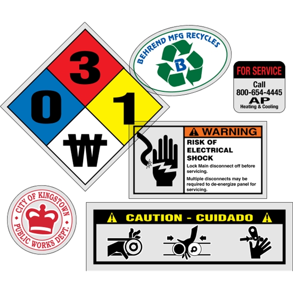 Clear polyester decal with Super-Tac, back adhesive; suitable for indoor and... from ASI 89910 Stouse, LLC