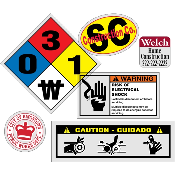 Clear polyester decal with Super-Tac, back adhesive; suitable for indoor and... from ASI 89910 Stouse, LLC