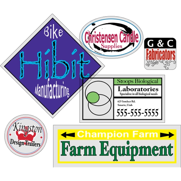 Clear polyester decal with Super-Tac, back adhesive; suitable for indoor and... from ASI 89910 Stouse, LLC