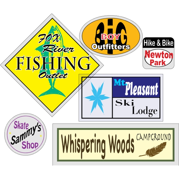 Clear polyester decal with Super-Tac, back adhesive; suitable for indoor and... from ASI 89910 Stouse, LLC