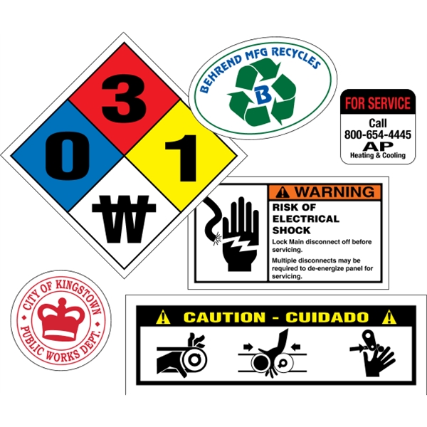 White vinyl decal with Super-Tac, back adhesive; suitable for indoor and... from ASI 89910 Stouse, LLC