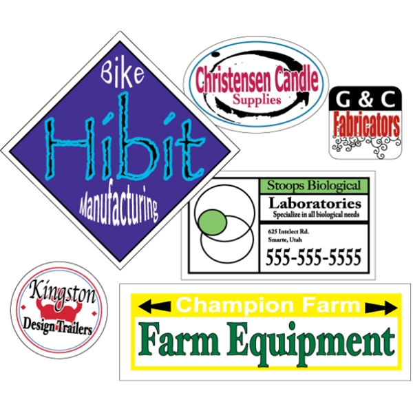 White vinyl decal with Super-Tac, back adhesive; suitable for indoor and... from ASI 89910 Stouse, LLC