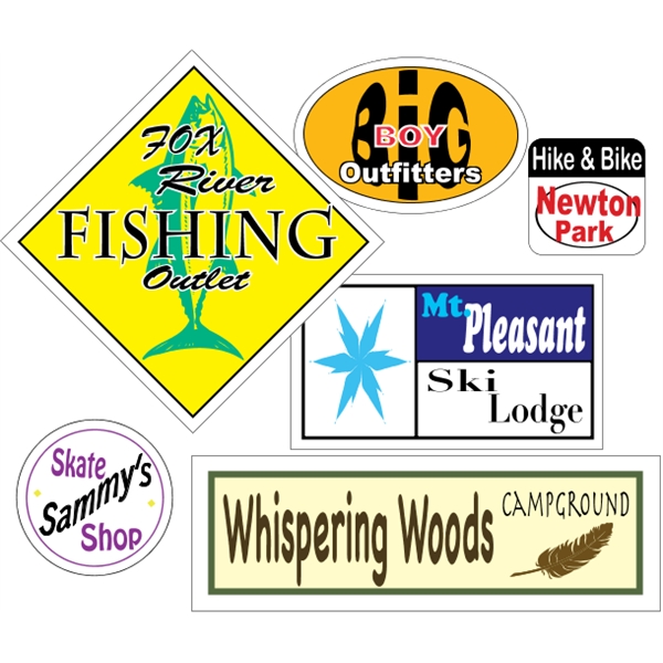 White vinyl decal with Super-Tac, back adhesive; suitable for indoor and... from ASI 89910 Stouse, LLC